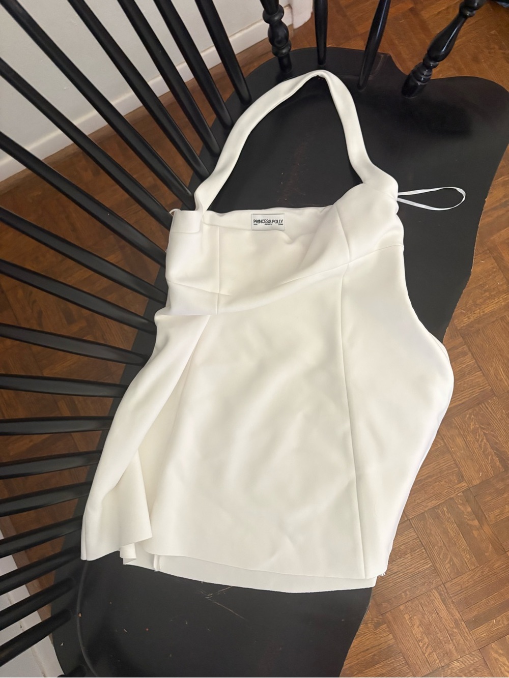 Princess Polly White Backless Halter Dress